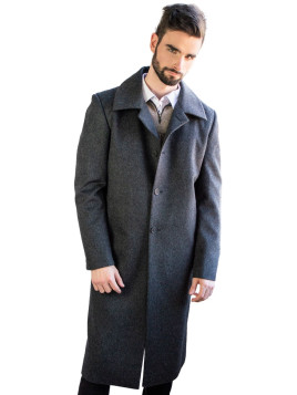 Mens Overcoat Charcoal