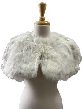 Fur Cape Short White