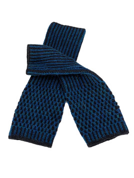 GLOVES STRIPED BLACK/TEAL MELANGE