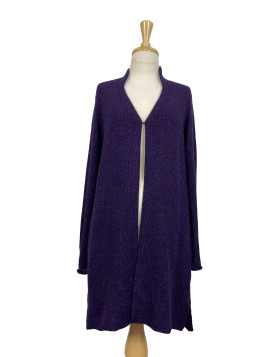 Long Cardigan Purple Melange