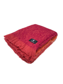 Throw Brushed Russet/Wine/Rust Stripe